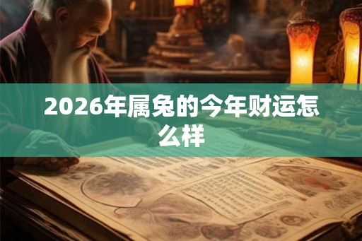 2026年属兔的今年财运怎么样