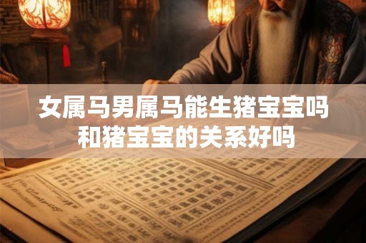 女属马男属马能生猪宝宝吗 和猪宝宝的关系好吗