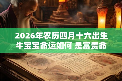 2026年农历四月十六出生牛宝宝命运如何 是富贵命吗