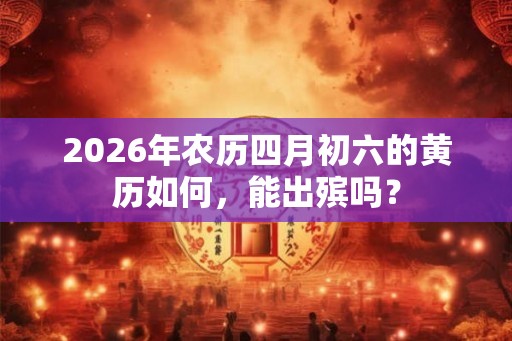 2026年农历四月初六的黄历如何，能出殡吗？