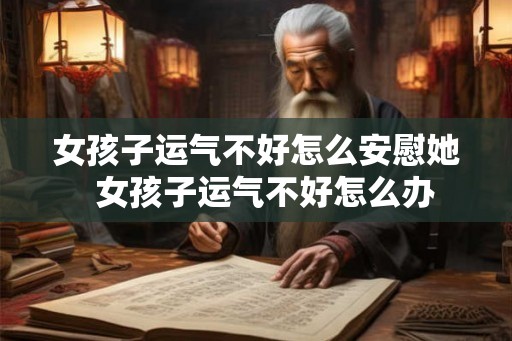 女孩子运气不好怎么安慰她  女孩子运气不好怎么办