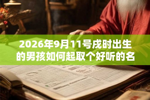 2026年9月11号戌时出生的男孩如何起取个好听的名字，五行属什么