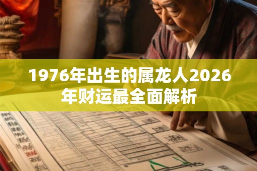 1976年出生的属龙人2026年财运最全面解析