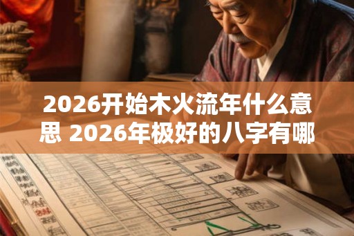 2026开始木火流年什么意思 2026年极好的八字有哪些