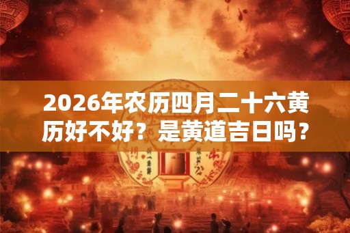2026年农历四月二十六黄历好不好？是黄道吉日吗？