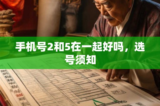手机号2和5在一起好吗,选号须知 手机号2和5在一起好吗,选号须知