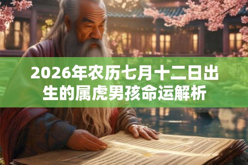 2026年农历七月十二日出生的属虎男孩命运解析