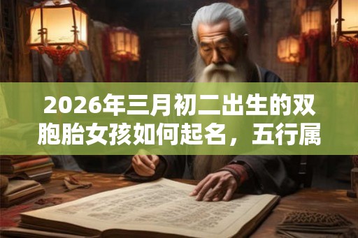2026年三月初二出生的双胞胎女孩如何起名，五行属什么