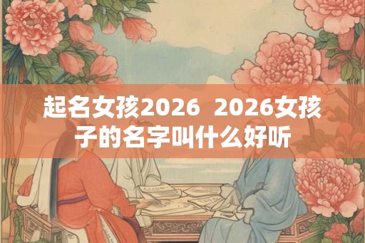 起名女孩2026 2026女孩子的名字叫什么好听 起名女孩2026 2026女孩子的名字叫什么好听