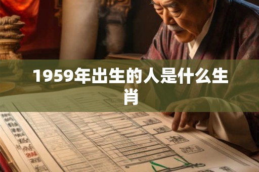 1959年出生的人是什么生肖