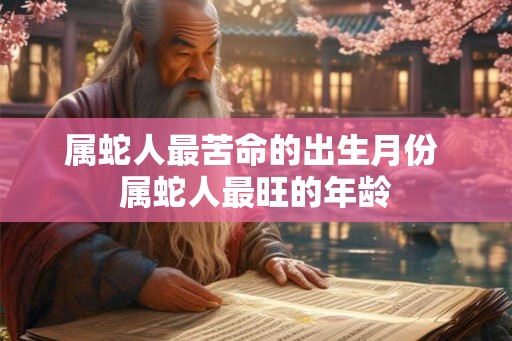 属蛇人最苦命的出生月份 属蛇人最旺的年龄