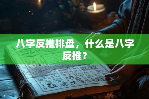 八字反推排盘，什么是八字反推？