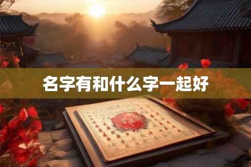 名字有和什么字一起好