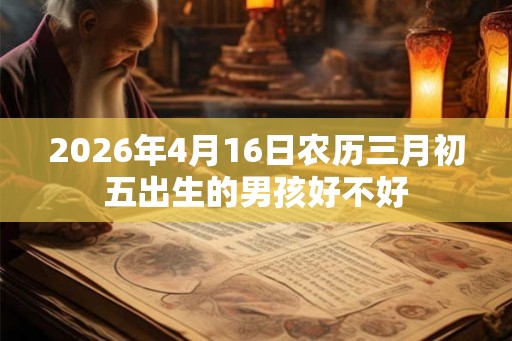 2026年4月16日农历三月初五出生的男孩好不好