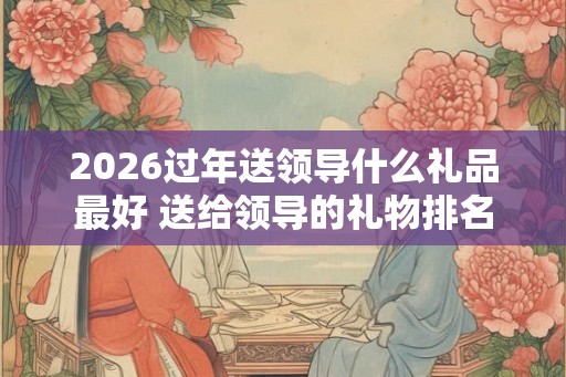 2026过年送领导什么礼品最好 送给领导的礼物排名 2026过年送领导什么礼品最好 送给领导的礼物排名