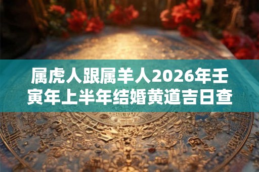 属虎人跟属羊人2026年壬寅年上半年结婚黄道吉日查询