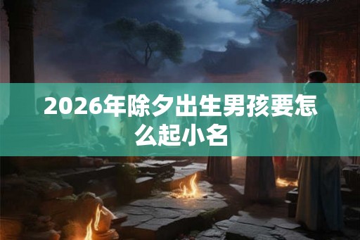 2026年除夕出生男孩要怎么起小名