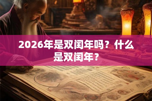 2026年是双闰年吗？什么是双闰年？