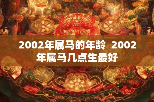 2002年属马的年龄 2002年属马几点生最好 2002年属马的年龄 2002年属马几点生最好