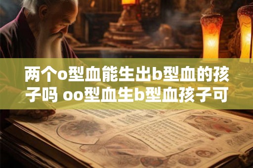 两个o型血能生出b型血的孩子吗 oo型血生b型血孩子可能吗