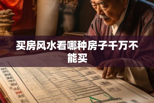 买房风水看哪种房子千万不能买