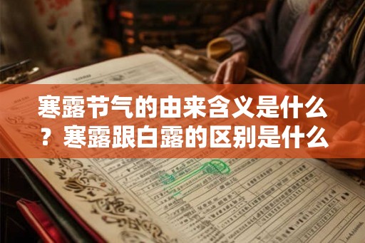寒露节气的由来含义是什么？寒露跟白露的区别是什么？