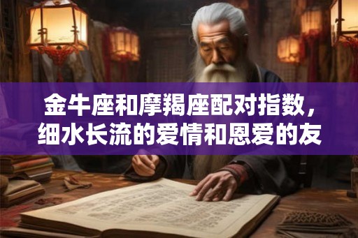 金牛座和摩羯座配对指数，细水长流的爱情和恩爱的友情