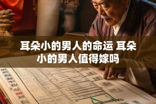 耳朵小的男人的命运 耳朵小的男人值得嫁吗