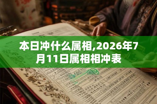 本日冲什么属相,2026年7月11日属相相冲表