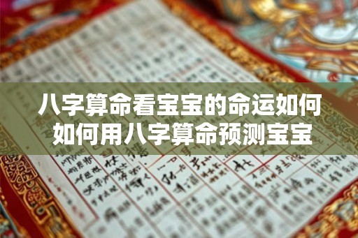 八字算命看宝宝的命运如何 如何用八字算命预测宝宝的命运 八字算命看宝宝的命运如何 如何用八字算命预测宝宝的命运