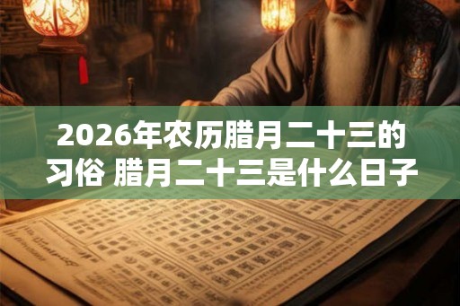 2026年农历腊月二十三的习俗 腊月二十三是什么日子 2026年农历腊月二十三的习俗 腊月二十三是什么日子