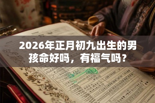 2026年正月初九出生的男孩命好吗，有福气吗？