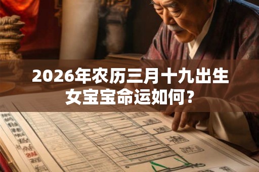 2026年农历三月十九出生女宝宝命运如何? 2026年农历三月十九出生女宝宝命运如何?