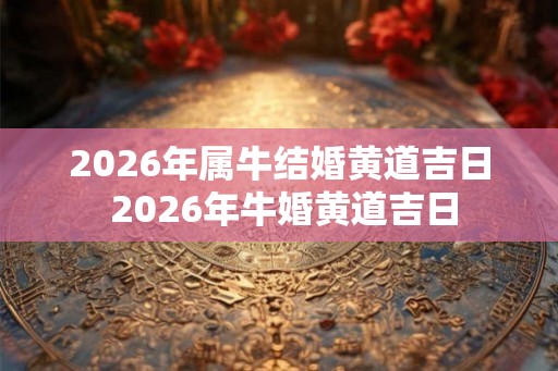 2026年属牛结婚黄道吉日 2026年牛婚黄道吉日