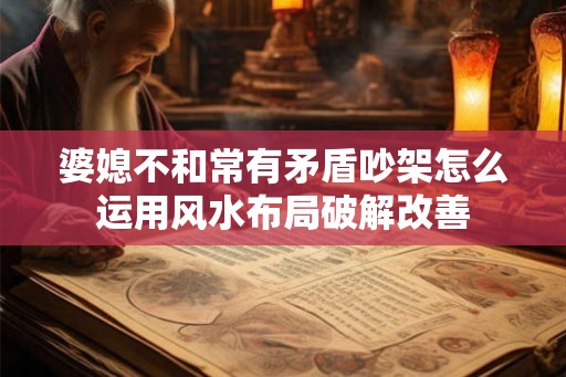 婆媳不和常有矛盾吵架怎么运用风水布局破解改善
