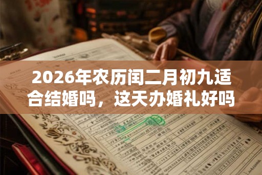 2026年农历闰二月初九适合结婚吗，这天办婚礼好吗？