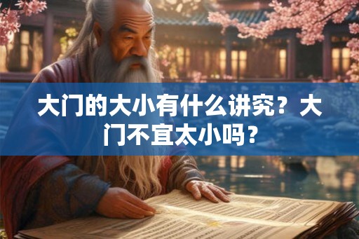 大门的大小有什么讲究?大门不宜太小吗? 大门的大小有什么讲究?大门不宜太小吗?