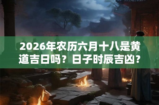 2026年农历六月十八是黄道吉日吗?日子时辰吉凶? 2026年农历六月十八是黄道吉日吗?日子时辰吉凶?