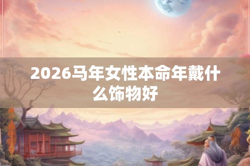 2026马年女性本命年戴什么饰物好