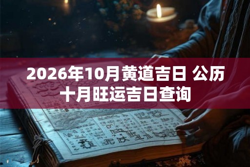 2026年10月黄道吉日 公历十月旺运吉日查询 2026年10月黄道吉日 公历十月旺运吉日查询