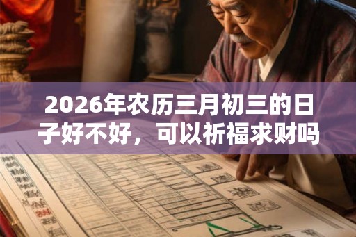 2026年农历三月初三的日子好不好，可以祈福求财吗？