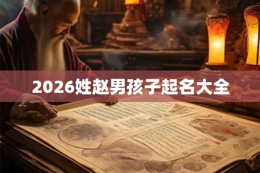 2026姓赵男孩子起名大全