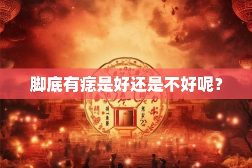 脚底有痣是好还是不好呢? 脚底有痣是好还是不好呢?