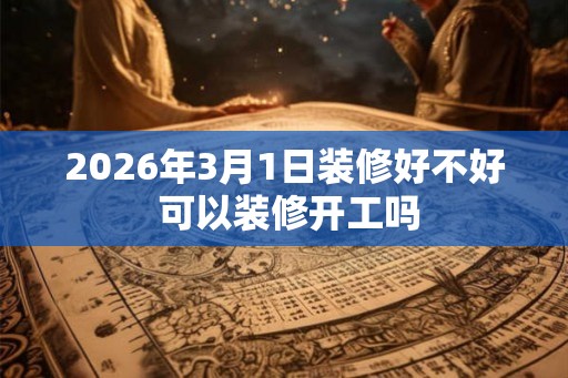 2026年3月1日装修好不好 可以装修开工吗