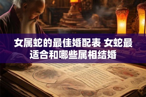 女属蛇的最佳婚配表 女蛇最适合和哪些属相结婚