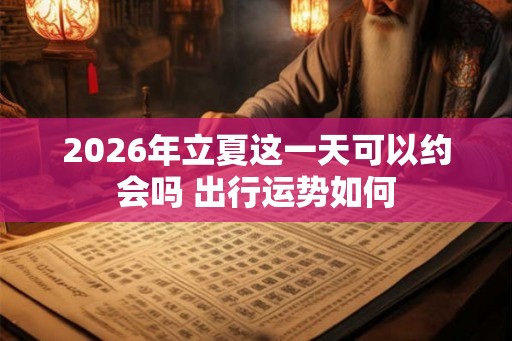 2026年立夏这一天可以约会吗 出行运势如何