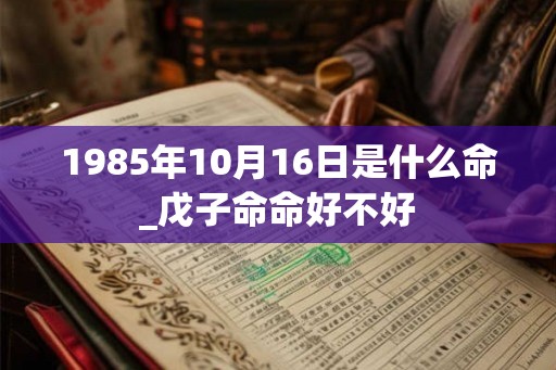 1985年10月16日是什么命_戊子命命好不好
