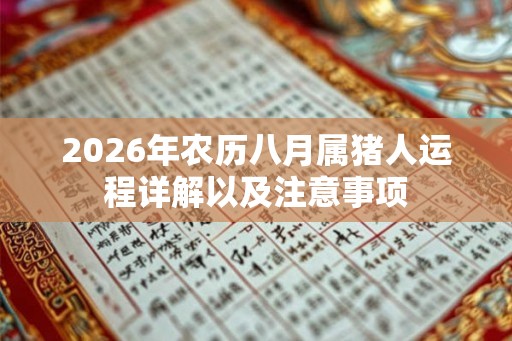 2026年农历八月属猪人运程详解以及注意事项 2026年农历八月属猪人运程详解以及注意事项