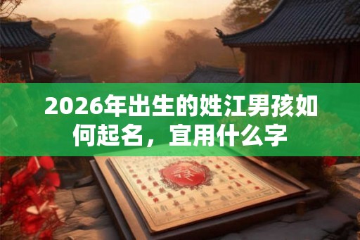 2026年出生的姓江男孩如何起名,宜用什么字 2026年出生的姓江男孩如何起名,宜用什么字