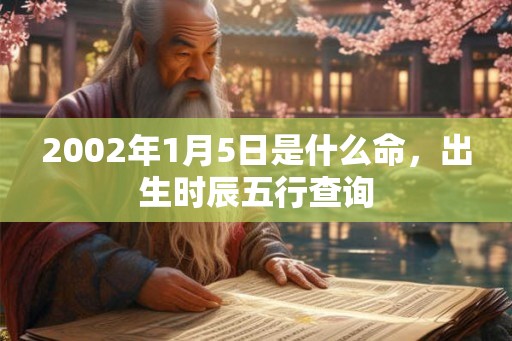 2002年1月5日是什么命，出生时辰五行查询